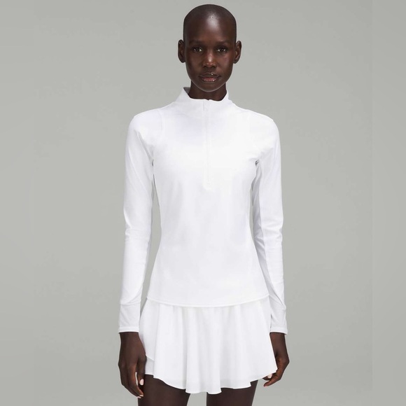 NWT Sz 12 NULUX LONG SLEEVE TENNIS HALF-ZIP Magenta Purple MGPR Lululemon - Picture 8 of 13